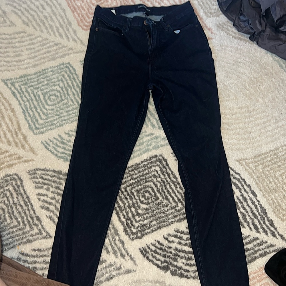 Dark blue high rise skinny jeans